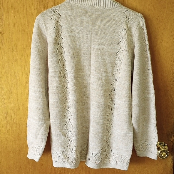 Keneth Too Medium Tan Button-Up Cardigan Sweater, Delicate, Classic - Picture 3 of 4